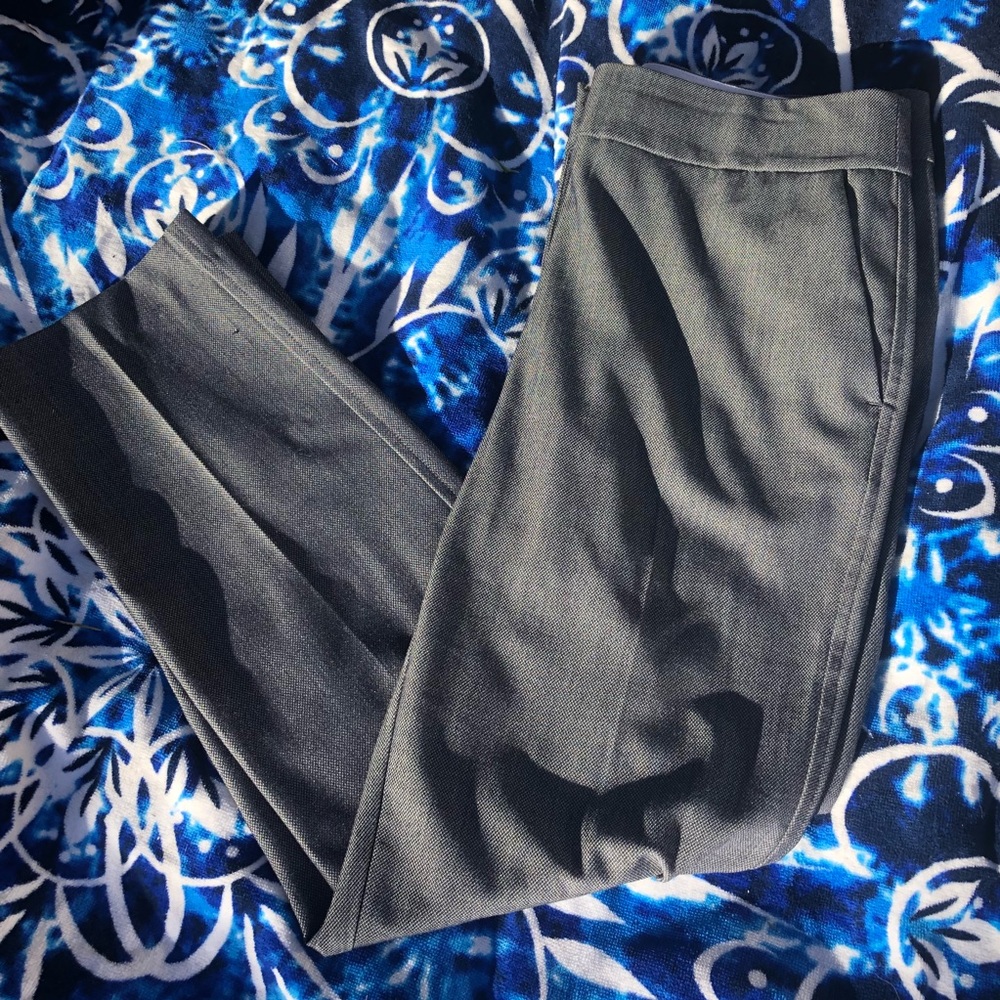 Loft cropped gray pants